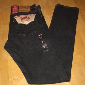 Levi’s 505 Slim Straight Leg Faded Black 29X34 NWT